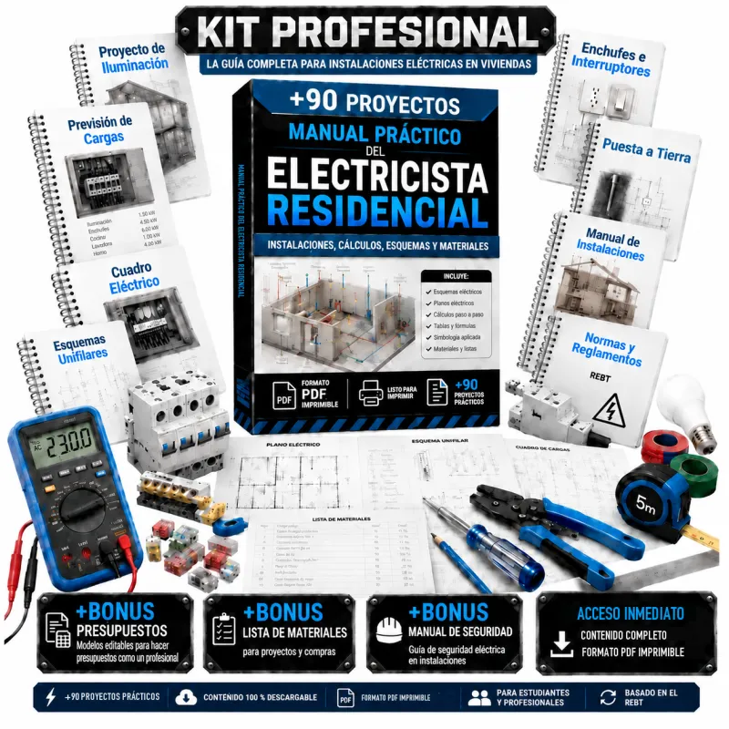 Kit Profesional del Manual Práctico del Electricista Residencial, edición España